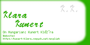 klara kunert business card